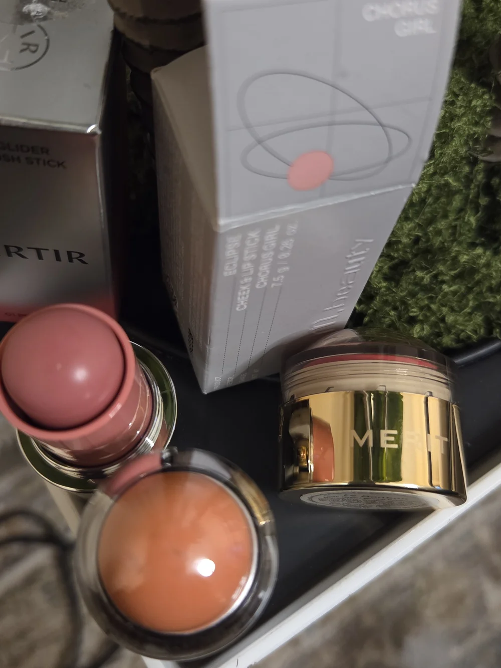Merit Flush Balm + Half Magic Cheek & Lip Stick + TIRTIR Mood Glider Blush Bundl